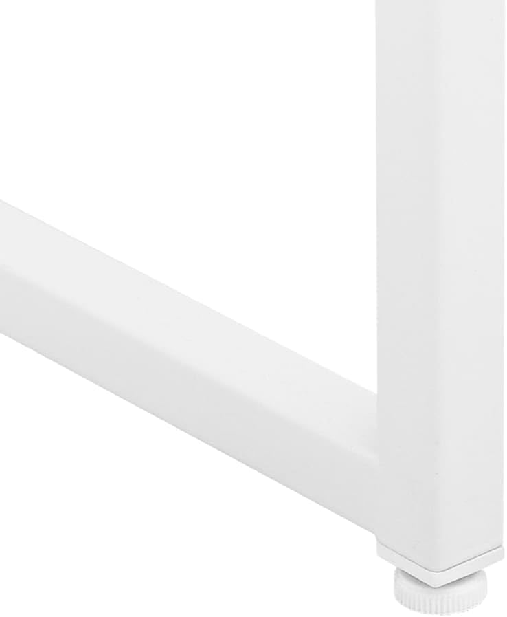 White Steel Sideboard with Adjustable Levelers, Modern Rectangular Storage Cabinet for Living Room and Dining Room, Sturdy Powder-Coated Steel Construction, Sleek Minimalist