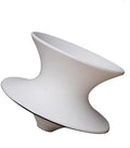 Modern Red Fiberglass 360° Swivel Gyro Spun Chair, Indoor/Outdoor Use, Stylish Design, 220 lbs Capacity, Perfect for Home & Patio Decor(White)