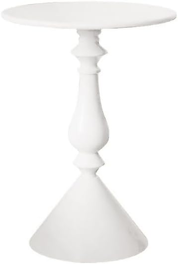 End Table, Small Side Table Round Drink Table for Living Room, Modern Coffee Table for Small Space, Round Nightstand for Plant, Books, Drink, Indoor, Outdoor, White
