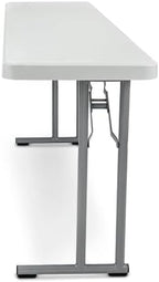 OEF Furnishings OEFBT-SEM1872 Commercial-Grade Premium Industrial Seminar Folding Table with Thick Blow-Molded Top and 16-Gauge Cantilever Steel Legs (Seminar, 18" × 72", Speckled Gray Top)