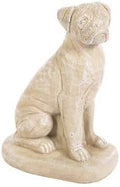 Solid Rock Stoneworks Boxer Dog- 13" Tall x 6" w x 9" Dia- Desert Sand