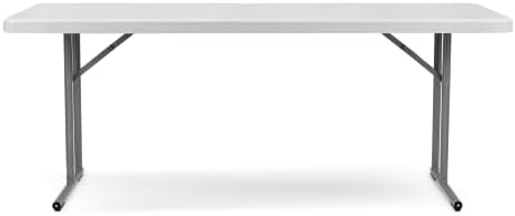 OEF Furnishings OEFBT-SEM1872 Commercial-Grade Premium Industrial Seminar Folding Table with Thick Blow-Molded Top and 16-Gauge Cantilever Steel Legs (Seminar, 18" × 72", Speckled Gray Top)