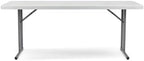 OEF Furnishings OEFBT-SEM1872 Commercial-Grade Premium Industrial Seminar Folding Table with Thick Blow-Molded Top and 16-Gauge Cantilever Steel Legs (Seminar, 18" × 72", Speckled Gray Top)