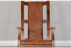 Pemberly Row Mahogany Rocking Chair with Cushioned Seat and Back, Studded Accents, Smooth Rocking Motion, Dark Chocolate