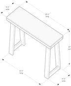 Plank+Beam Classic Console Table, 36 Inch, Black