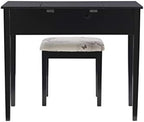 Linon Vanity Set, Black