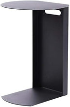 Telephone Table, Black Sofa Side End Tables Living Room,C Shaped End Table,Carbon Steel Telephone Tables,Snack Side Table for Sofa Couch and Bed(Color:Black,Size:15.7414.