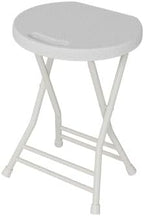 Garvee Folding Stool, Backless 18-Inch Stool, Portable with Handle, Foldable Bar Stool, Anti-Slip Feet, 600Lbs Capacity, for Bar Stools Kitchen Home Indoor and Outdoor Use (White-2, 18)