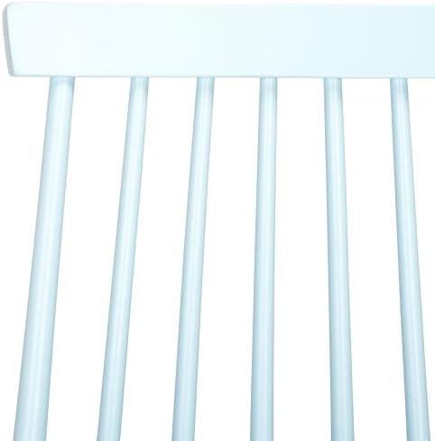 SAFAVIEH Furniture - Burris Side Chair Set of 2 - Pale Blue - Solid Wood - Modern Clean-Line Design - Ideal for Dining Room, Kitchen, Living Room, 17.7" Seat Height (AMH8511G-SET2)