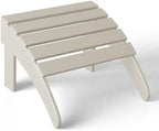 Costaelm Adirondack Chair Footrest Foldable Ottoman, Folding Ottoman Outdoor Foot Rest for Patio Waterproof, Adirondack Ottoman Outdoor, Sand