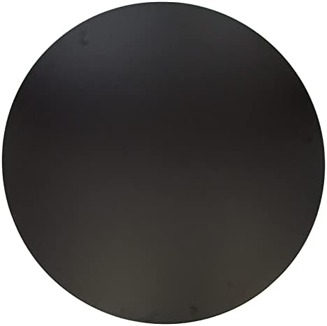 LeisureMod Bristol 35" Round Dining Table, Modern MDF Wood in Black Metal Pedestal Base Accent Table Mid-Century Café Table, Kitchen Dining Room Furniture (Black)