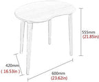 Telephone Table, Solid Wood Pea Shaped Side Table,Living Room Bedroom Furniture,Sofa Side End Table,Coffee Table/Telephone Table,Table Service Desk(Color:Wood,Size:23.621