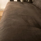 Kodiak Furniture Tucson Full Futon Set in Rustic Walnut Finish with Storage Drawers, Suede Gray