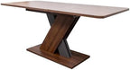 70.87'' Extendable Wood Dining Table, Modern Multifunctional Rectanglar Kitchen Dinner Table for Living Room Home Office, X-Shaped Base, Easy Assembly, Walnut
