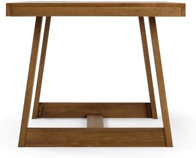 Plank+Beam Classic 72 Inch Dining Table, Rectangular, Pecan Wirebrush | Non-Toxic Finishes, Versatile Design, Farmhouse Design, Elegant Details, Easy Assembly, Quick Setup, Solid Wood