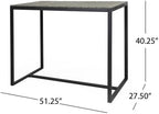 Industrial Outdoor Bar Table – Acacia Wood Top with Metal Frame, Perfect for Patio Bar Stools, Bar Stool Set of 2, Tall Chairs for Bar & Outdoor Counter Height Bar Stools