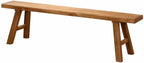 Farmhouse Solid Elm Wood Bench - Handcrafted Asian Rustic Entryway Bench for Living Room, Dining, Bedroom, 9 Sizes (Natural Finish) (160 * 26 * 45cm/63 * 10.2 * 17.7in)