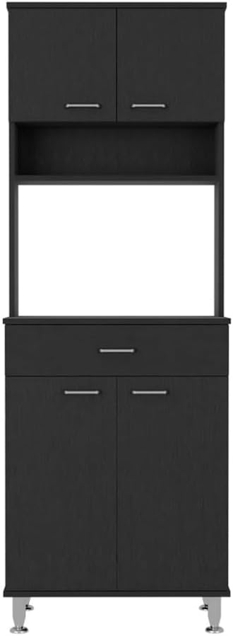 Tuhome Santoro 60 Pantry Cabinet with Double Doors, Adjustable Shelves, Versatile Storage for Kitchen, Dining, and Utility Rooms