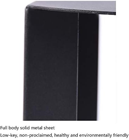Telephone Table, Black Sofa Side End Tables Living Room,C Shaped End Table,Carbon Steel Telephone Tables,Snack Side Table for Sofa Couch and Bed(Color:Black,Size:15.7414.