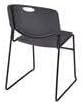 HomeStock Global Glam 42" Square Lounge Table Cherry/Black with 4 Nesting Chairs, Black - Ergonomic Breakroom Furniture Set for Staff Break Room, Tables & Chair, Breakroom Set