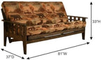 Kodiak Furniture Tucson Full Size Futon Set In Rustic Walnut Finish, Canadian