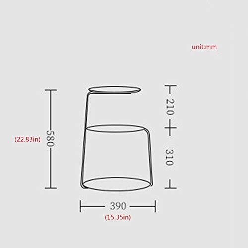 Telephone Table, End Table,Black Walnut Stainless Steel Titanium-Plated Side Table,Multi-Functional Small Side Table,Sofa Side Table,Telephone Desk,3-Layer Coffee Table