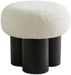 White Lamb Wool seat, Barrel PVC Pipe with Black ash Willow
