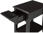 Brassex Telephone Stand with Storage Drawer and Cupholders in Dark Cherry