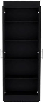 Clinton Pantry Cabinet Engineered Wood Black