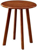 Telephone Table, Round Side Table,Sofa Coffee Table,American Wood Solid End Table,Telephone Side Table(Light Walnut-19.68 * 19.68 * 23.62in