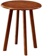 Telephone Table, Round Side Table,Sofa Coffee Table,American Wood Solid End Table,Telephone Side Table(Light Walnut-19.68 * 19.68 * 23.62in