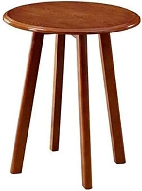 Telephone Table, Round Side Table,Sofa Coffee Table,American Wood Solid End Table,Telephone Side Table(Light Walnut-19.68 * 19.68 * 23.62in