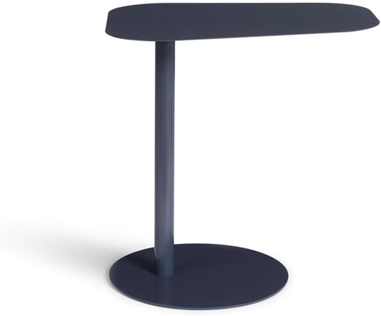 Pemberly Row Modern Metal End Table, 20 in H x 19.75 in W, C-Shaped Space-Saving Design, Durable Steel Construction, Powder Coat Blue Finish, Compact Side Table for Living Room, Bedroom, or Small