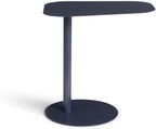 Pemberly Row Modern Metal End Table, 20 in H x 19.75 in W, C-Shaped Space-Saving Design, Durable Steel Construction, Powder Coat Blue Finish, Compact Side Table for Living Room, Bedroom, or Small