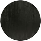 East West Furniture DLT-ABK-TP Dublin Dining Table - a Round Wooden Table Top with Dropleaf & Pedestal Base, 42x42 Inch, Wirebrushed Black