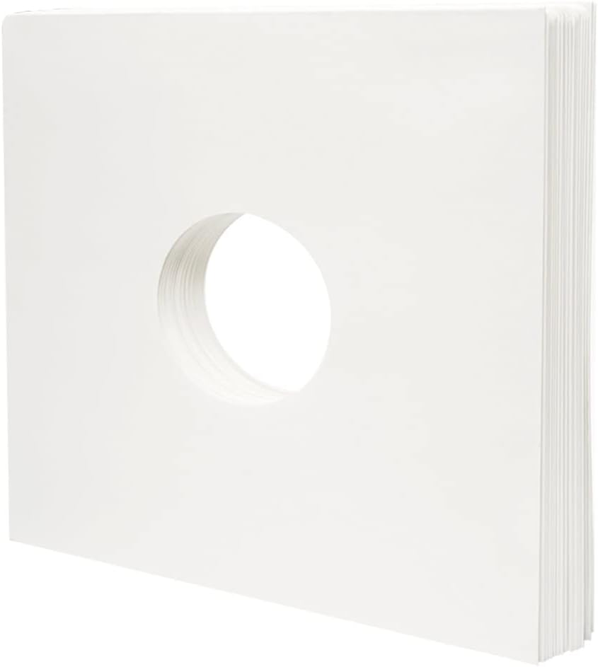10'' Vinyl Record Paper Inner Sleeves Kraft Paper Protection Covers, 20Pcs | White Anti-Static Acid Free Sleeves for 10 Inches 78rpm Record