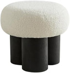 White Lamb Wool seat, Barrel PVC Pipe with Black ash Willow