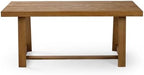 Plank+Beam Classic 72 Inch Dining Table, Rectangular, Pecan Wirebrush | Non-Toxic Finishes, Versatile Design, Farmhouse Design, Elegant Details, Easy Assembly, Quick Setup, Solid Wood
