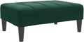 Velvet Footstool Dark Green 30.3x21.7x12.2 Inches, Stable Plywood Frame Footrest for Sofa or Recliner, Cozy and Compact Stool for Living Room