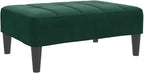 Velvet Footstool Dark Green 30.3x21.7x12.2 Inches, Stable Plywood Frame Footrest for Sofa or Recliner, Cozy and Compact Stool for Living Room