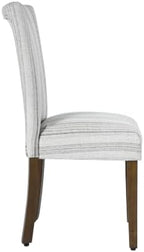 HomePop Parsons Dining Chair - Gray Striped Pattern (Set of 2)