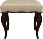 Hillsdale Hamilton Wood and Upholstered Backless Vanity Stool for Makeup Room and Bathroom, Burnished Oak