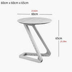 Telephone Table, Solid Wood Round Side Table/Telephone Rack,Save Space,Art Side Table,Bending Legs,2 Colors (Color:Wood,Size:23.6223.6225.59in)