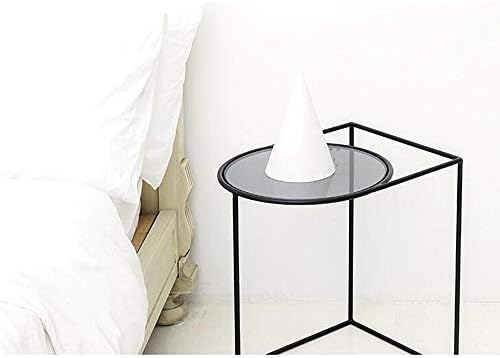 Telephone Table, Sofa Side End Table C Table Coffee Tables Telephone Tables Geometric Modern Glass and Metal Side End Table Stand