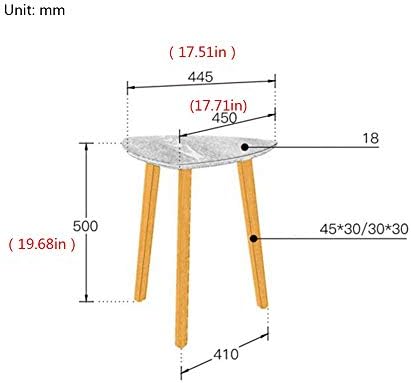 Telephone Table, Modern Triangular Sofa Side Table,Living Room Telephone Table,Ash Side/Accent Table -3 Legs (Color:Black,Size:17.5119.68in)