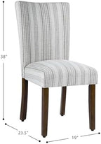 HomePop Parsons Dining Chair - Gray Striped Pattern (Set of 2)