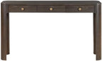 Bellemave 52" Rustic Console Table with 3 Drawers & Curved Corners, Wooden Sofa Tables Behind the Couch, Narrow Entryway Table with Thick Legs for Entrance, Hallway & Living Room (Espresso)