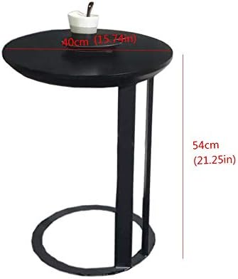 Telephone Table, Black Solid Wood Side Table,Living Room Sofa Side Table,Round Side Table/End Table/Night Stand/Coffee Table,Telephone Tables,Diameter 15.74 in(Black-15.74 * 21.25in
