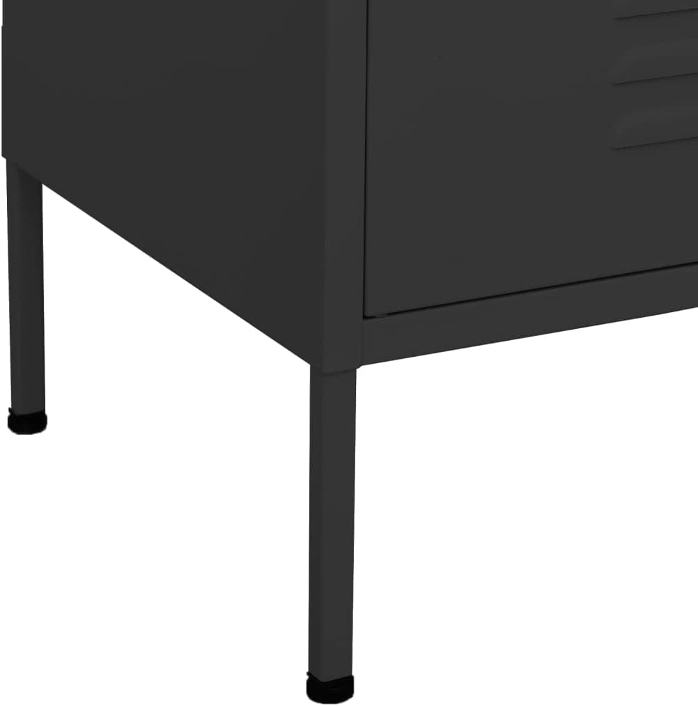 13.8x31.5x40 Steel Storage Cabinet, 2 Adjustable Shelves, Levelers, Matte, Tall Pantry/Bath/Kitchen Organizer