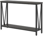 FOLUBAN Console Table for Entryway, Modern Sofa Table Behind Couch, Narrow Entry Table for Hallway, Living Room (Industrial, Dark Gray)